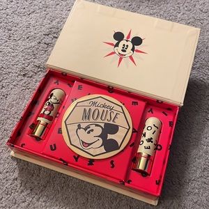 Mickey Mouse (90th Anniversary) Lipsticks & Mirror Set -Besame Cosmetics- NIB